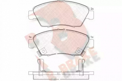 R BRAKE rb0959 -  Комплект тормозных колодок, дисковый тормоз